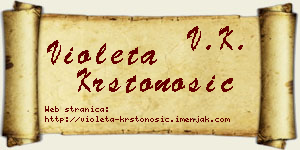 Violeta Krstonošić vizit kartica